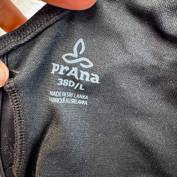 NWT prAna Kayana Strappy Tankini Swimsuit Top Black 38 D Sz L Econyl UPF 50+ - Picture 4 of 9